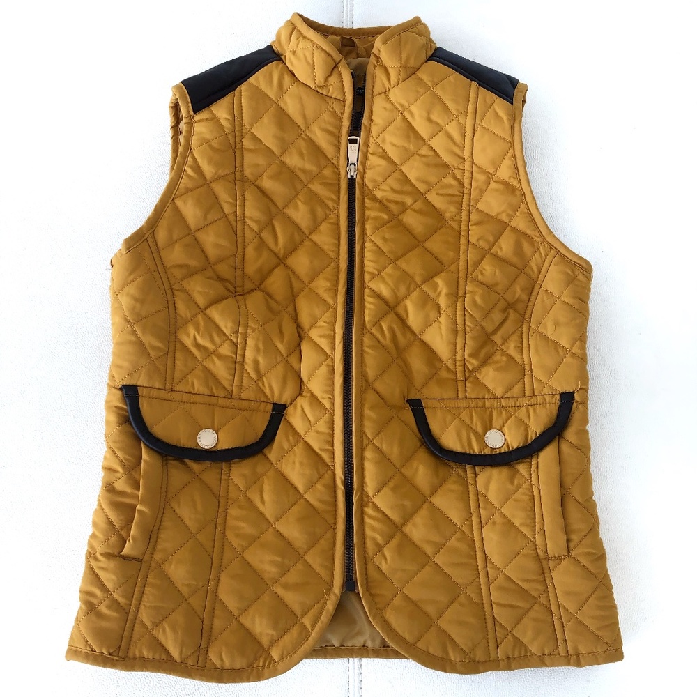 Mustard Quilted Vest Small